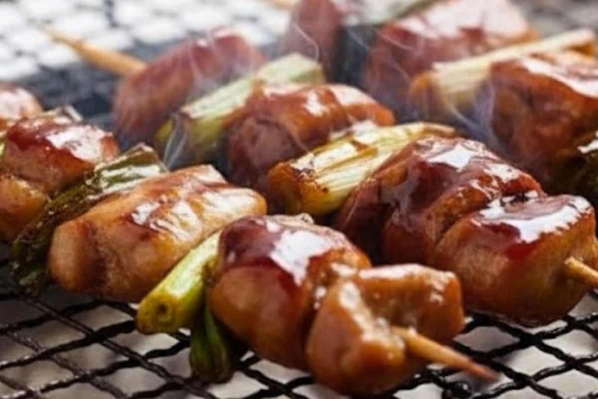 Brush the skewers with the sauce and grill 3 to 4 minutes per side.
