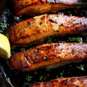 Browned Butter Honey Garlic Salmon pieces