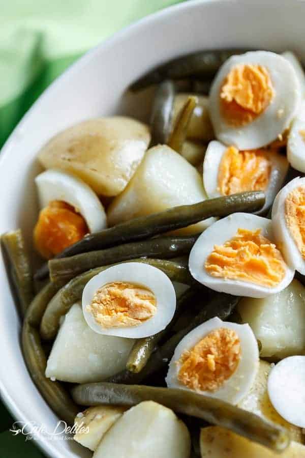  Egg and Green Bean Salad with a Garlic Infused Lemon Dressing Potato, Egg and Green Bean Salad