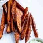 Crispy Sweet Potato Wedges with Garlic Avocado Aioli Crispy Sweet Potato Wedges with Garlic Avocado Aioli