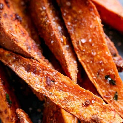 Zoom in image of Crispy Sweet Potato Wedges with Garlic Avocado Aioli