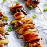 Easy Chicken Yakitori in a skewer