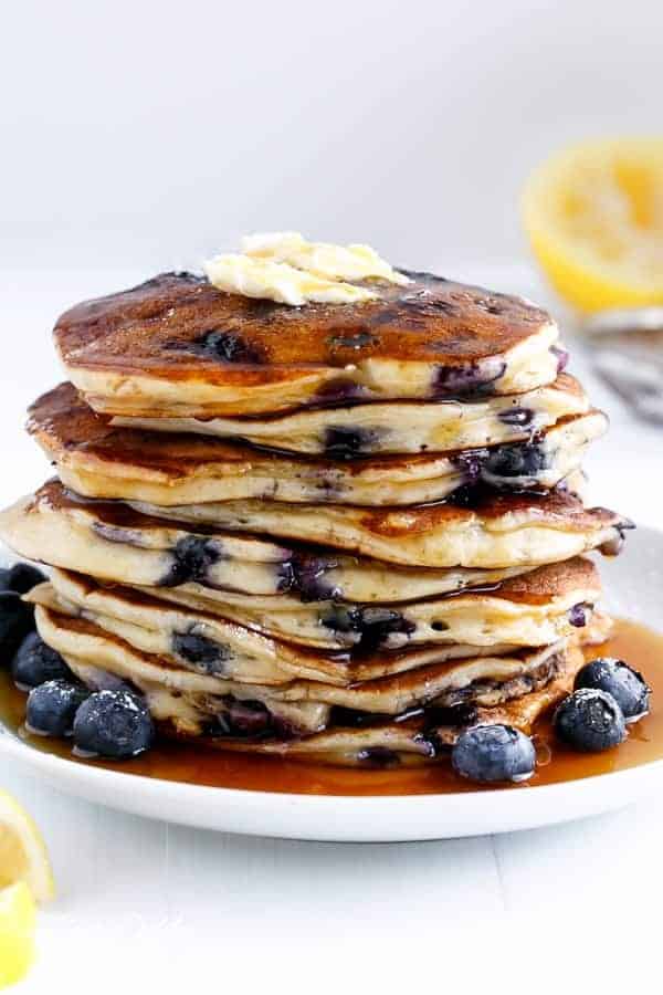  Fluffy pancakes with a hint of lemon and full of juicy blueberries Blueberry Ricotta Pancakes