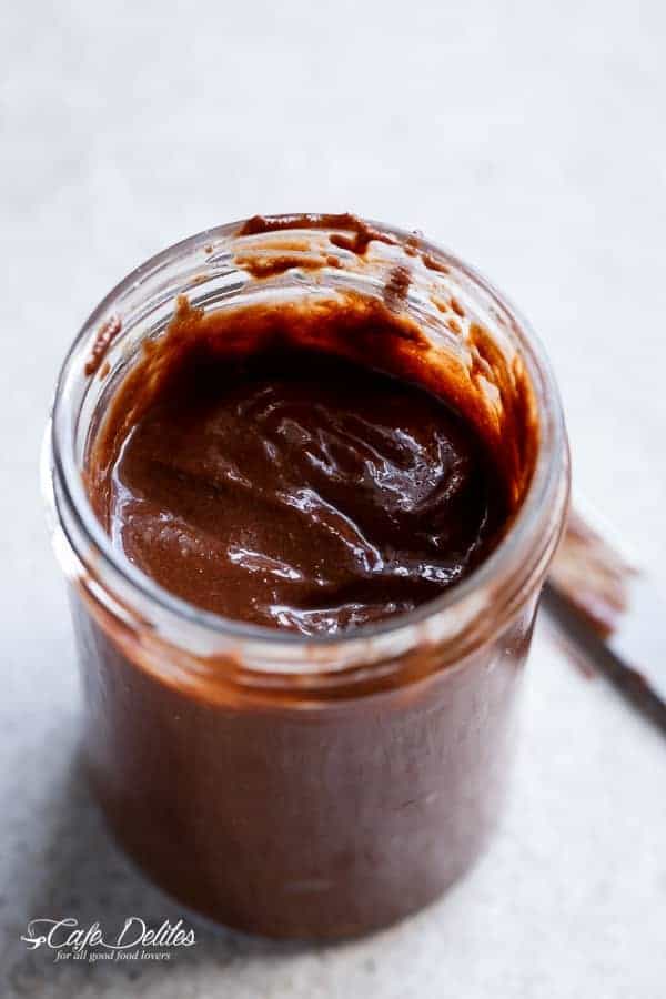 Refined Sugar-Free Nutella Spread | https://cafedelites.com