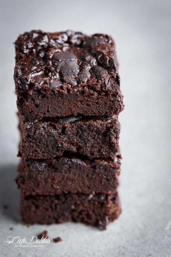 Low Carb Zucchini Brownies | https://cafedelites.com