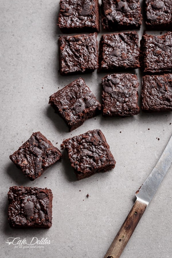 Low Carb Zucchini Brownies | https://cafedelites.com