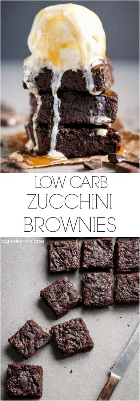 Low Carb Zucchini Brownies! The ultimate Low Carb indulgence suitable for *LCHF and *lowgi diets! On https://cafedelites.com