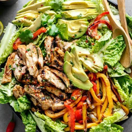 Meal Prep Grilled Lime Chicken and Avocado Salad - Pretty