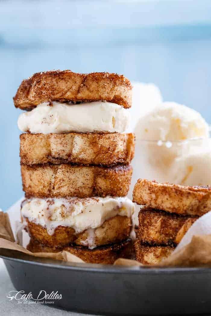 Churro French Toast Ice Cream Sandwich