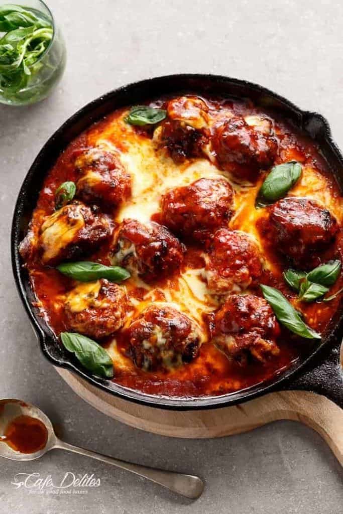 Sun Dried Tomato Cheesy Meatballs (Low Carb) - Cafe Delites