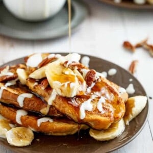 Banana Bread French Toast on a plate