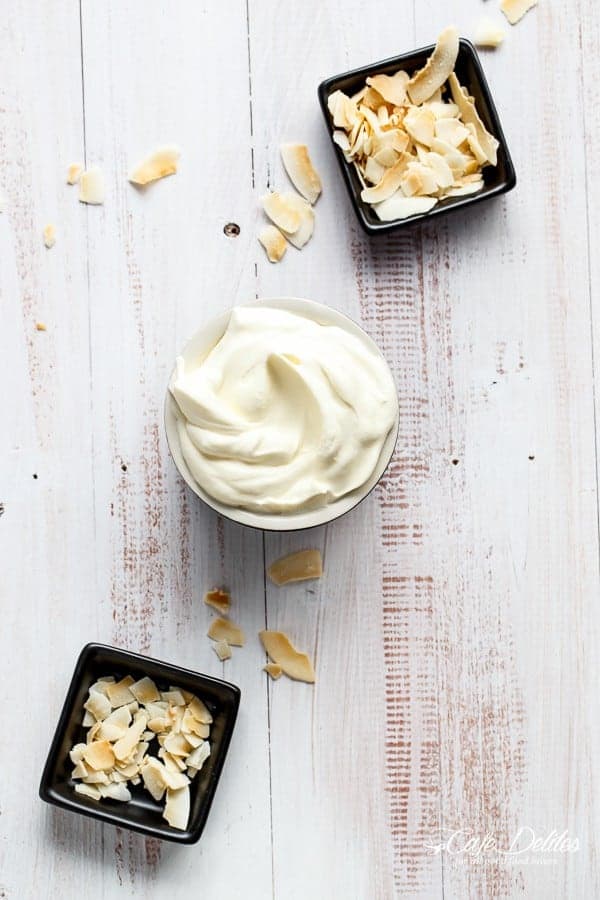 Coconut Cream Pie Waffles | https://cafedelites.com