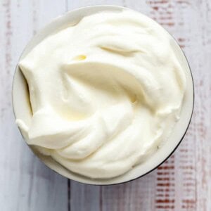 Coconut Whipped Cream in a bowl