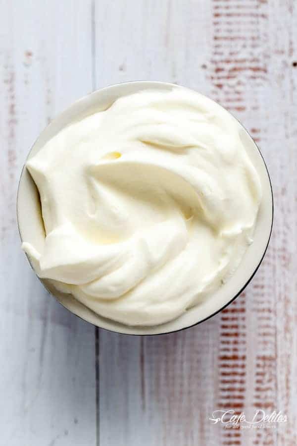 Coconut Whipped Cream - 2 Ingredients | https://cafedelites.com