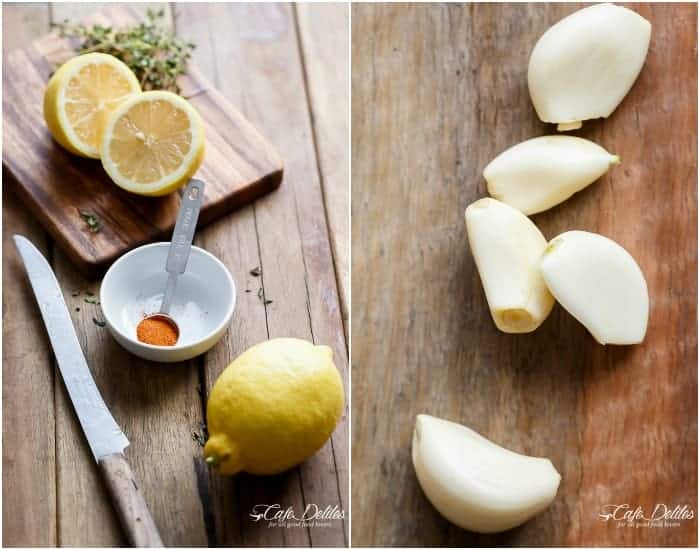 Creamy Lemon Garlic Chicken Collage