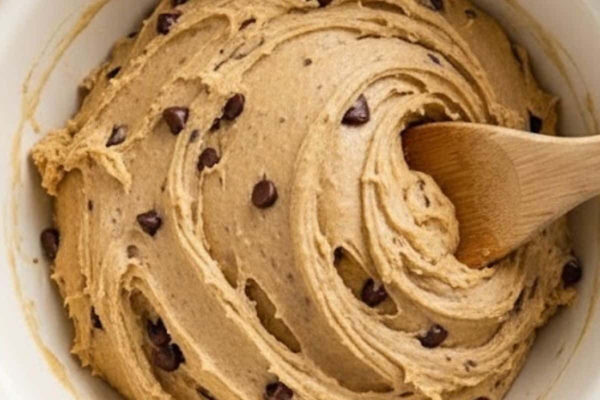 Pour the wet mixture into the dry ingredients and stir gently with a wooden spoon until a soft dough forms - 7