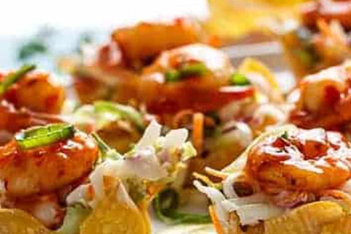 Placed one whole shrimp on top of each cup and sprinkle with sliced scallions. - 9