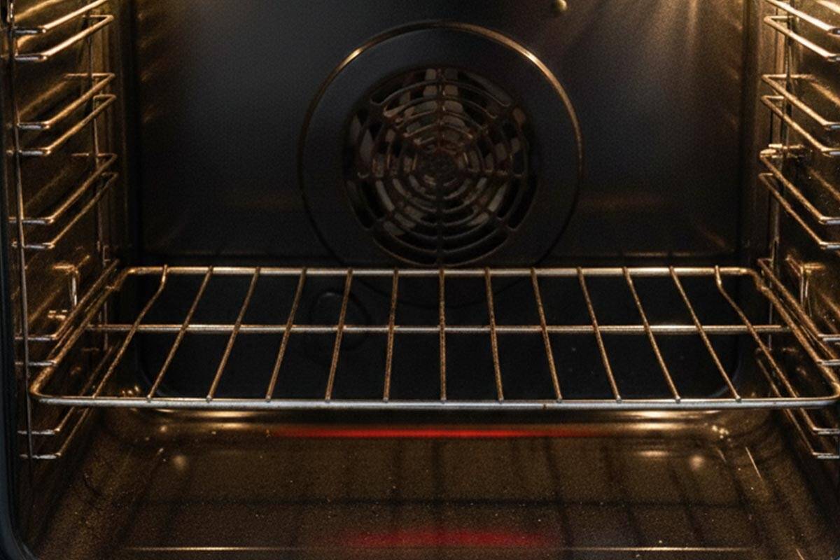 Preheating the oven.