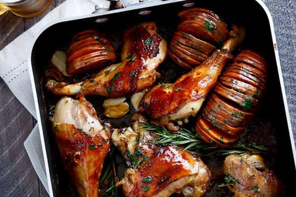 Close-up shot of Beer Brined Turkey.