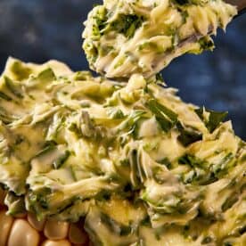 a thick layer of butter on a corn cob - 9