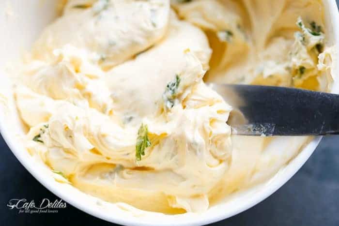 Hasselback Herbed Garlic Butter Sweet Potatoes | https://cafedelites.com
