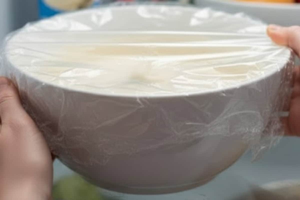 Cover the bowl with plastic wrap and refrigerate the cheesecake mixture for about 30 minutes