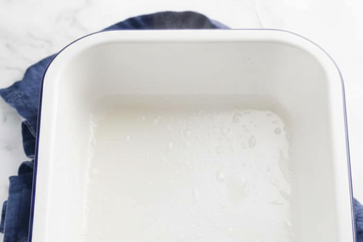 Greased the dish lightly with cooking spray. - 3