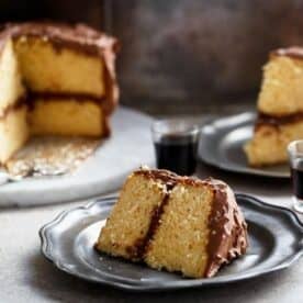 Butter Cake with Kahlua Chocolate Cream Frosting - 13
