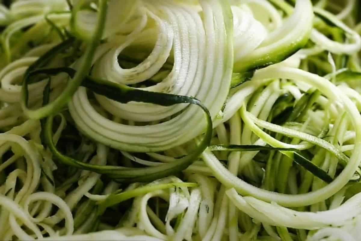 Spiralized the zucchini.