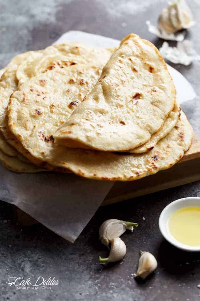 Easy Garlic Flatbread Recipe (No Yeast) - Cafe Delites