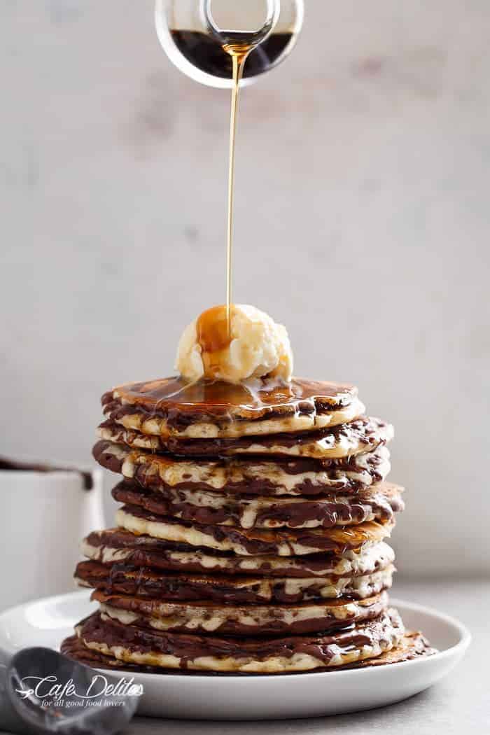 Zebra Marble Pancakes are a step up from normal pancakes and a twist on the favourite Zebr Zebra Marble Pancakes