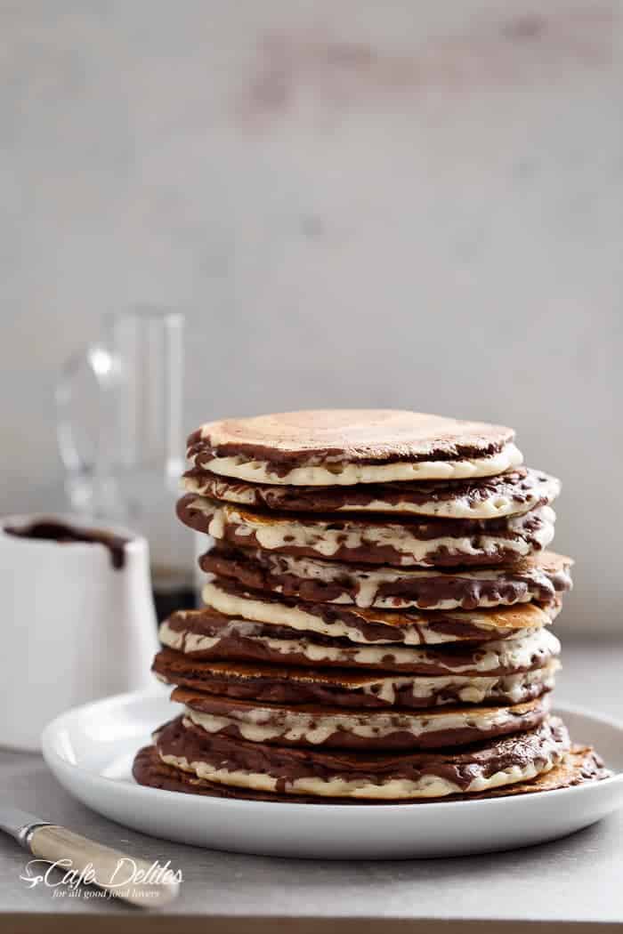 Zebra Marble Pancakes - Cafe Delites