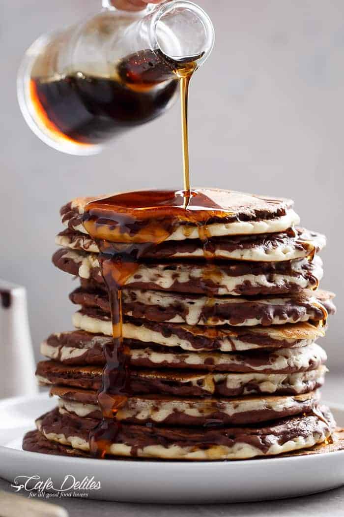 Zebra Marble Pancakes are a step up from normal pancakes and a twist on the favourite Zebr Zebra Marble Pancakes