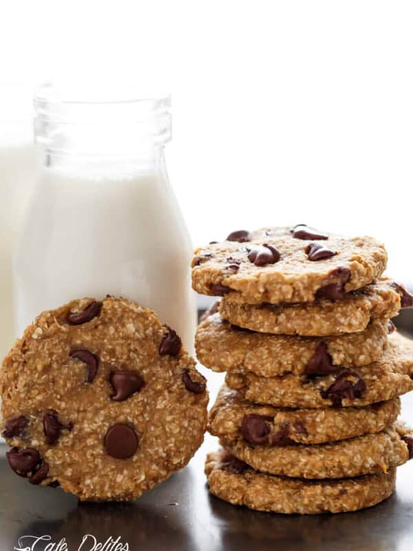 Side view image of Healthy 2-Ingredient Breakfast Cookies