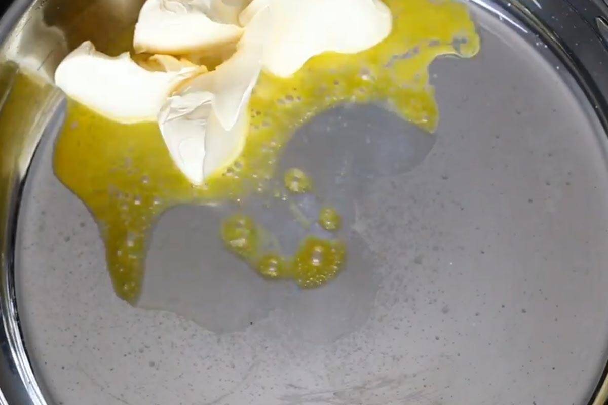 Melting the butter in a pan. - 4