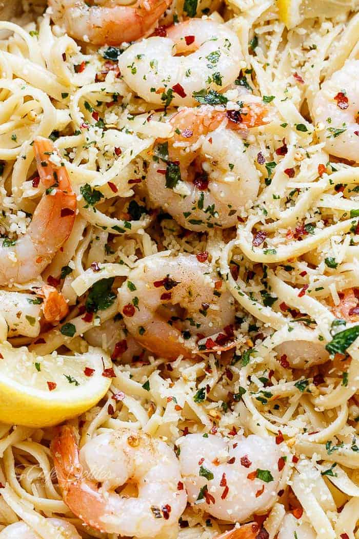 Browned Butter Shrimp Scampi with Parmesan Pasta Browned Butter Shrimp Scampi