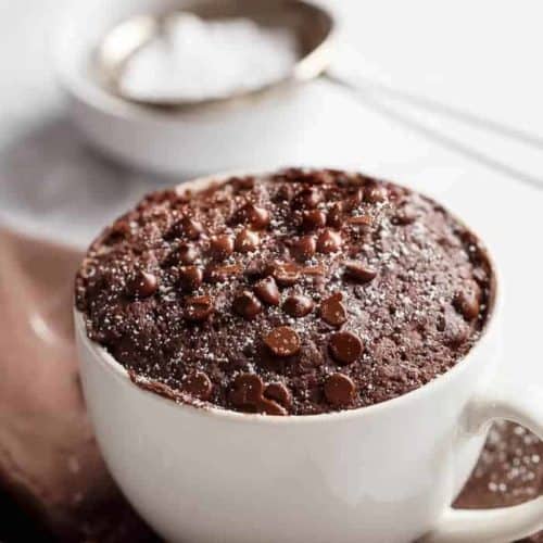 Low Fat Chocolate Mug Cake - Cafe Delites