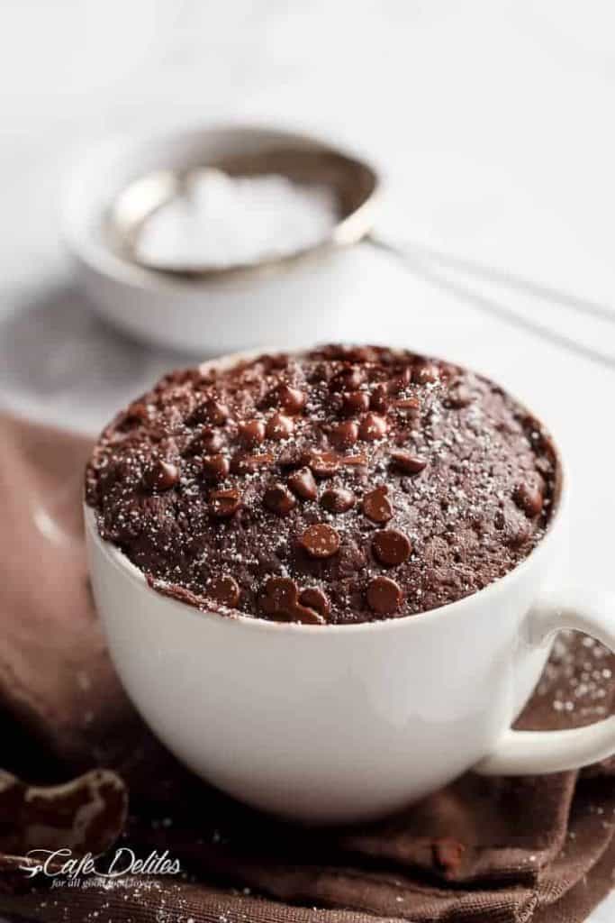 Fluffy. Buttery and soft yet Low Fat Chocolate in Mug Cake
