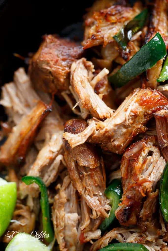 Crispy Slow Cooker Carnitas (Mexican Pulled Pork) - Cafe Delites