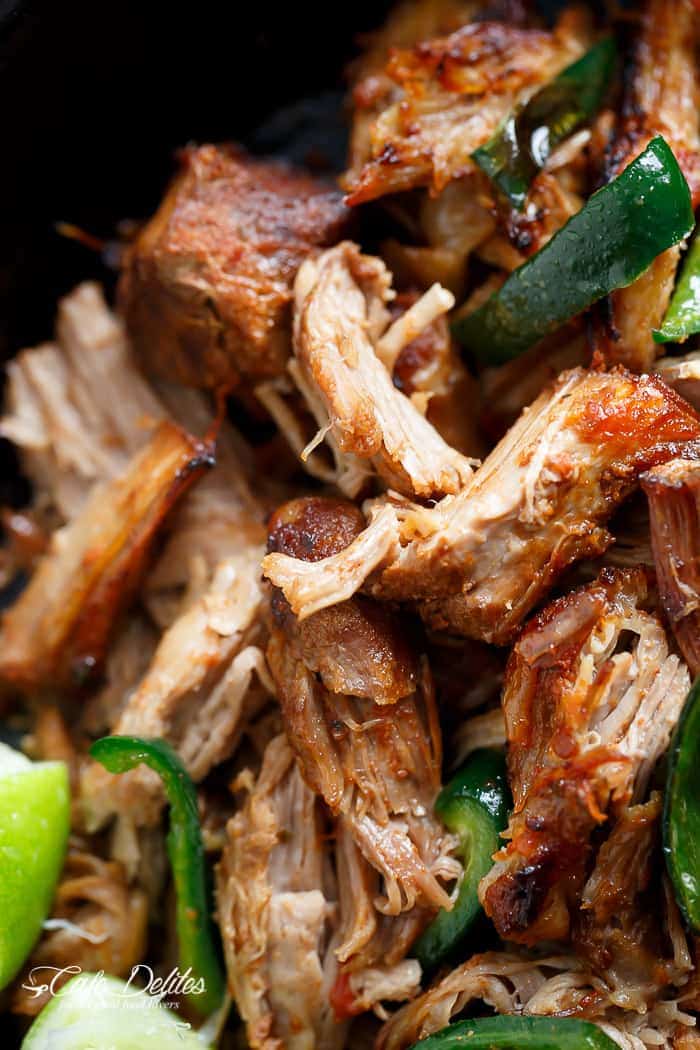 Crispy Slow Cooker Carnitas (Mexican Pulled Pork) - Cafe Delites