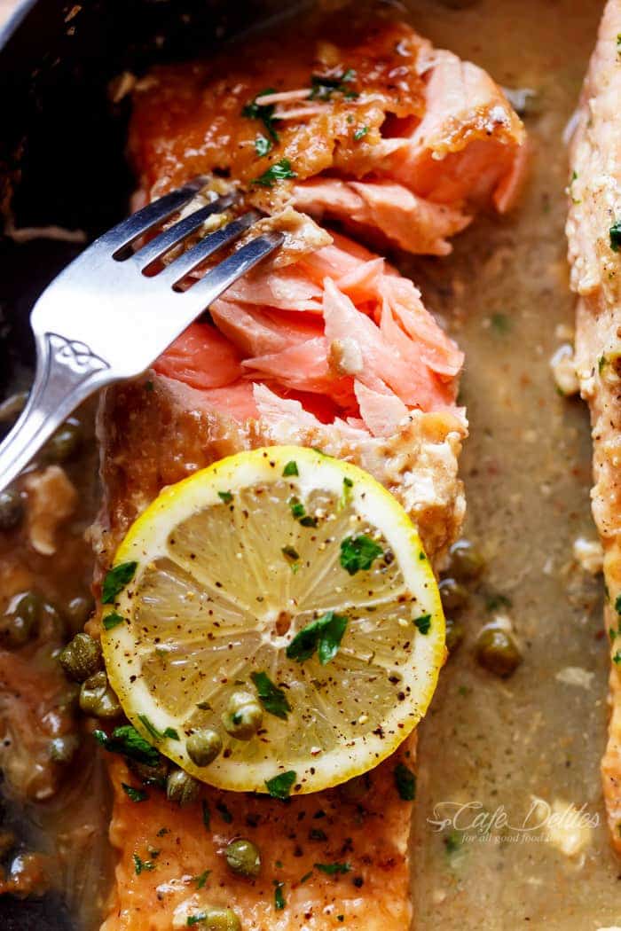 Easy Salmon Piccata - Cafe Delites