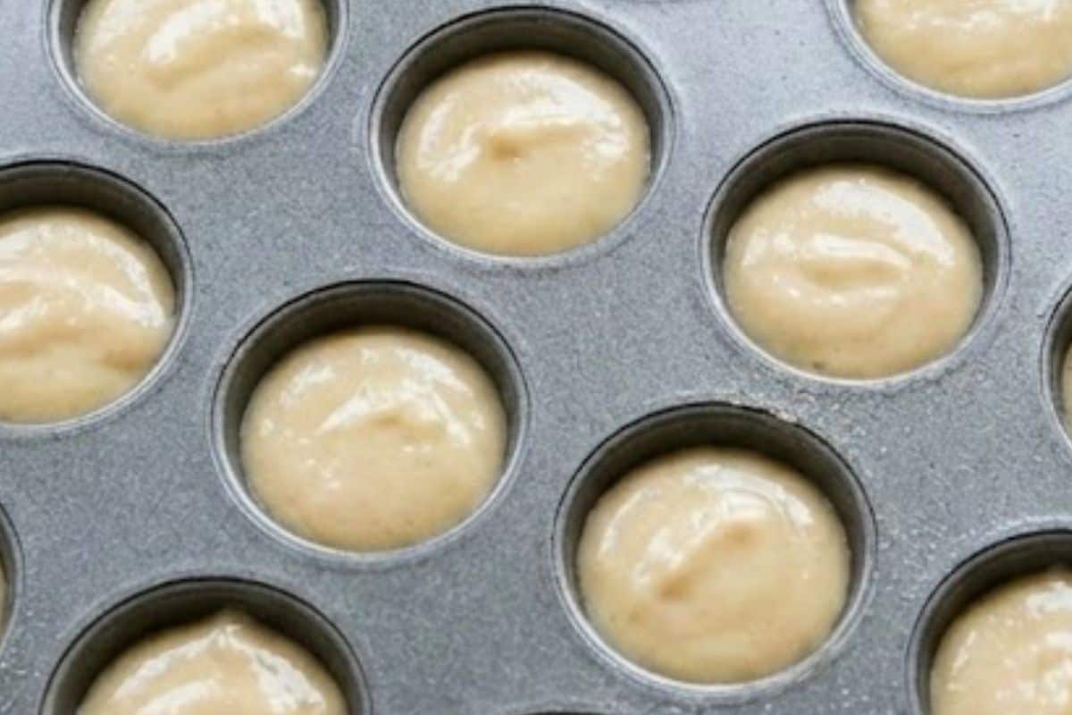 Spoon about 2 teaspoons of batter into each cavity, filling them roughly three-quarters - 6