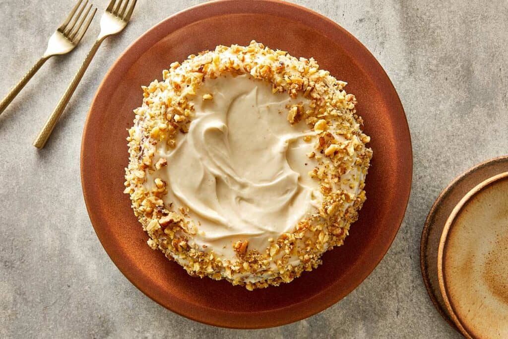 finished carrot cake cheesecake