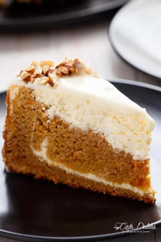 Carrot Cake Cheesecake - Cafe Delites