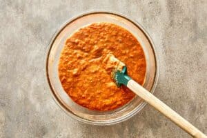 Smooth batter of the carrot mix