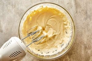 Cheesecake Ingredients being mix until smooth