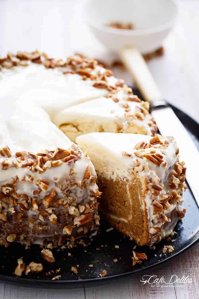 Carrot Cake Cheesecake is a fluffy and super moist carrot cake layered with a creamy Carrot Cake Cheesecake