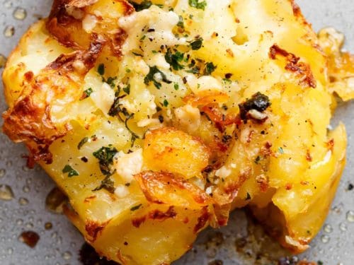 Buttery & Crispy Smashed Potatoes (with video!) - Midwest Nice