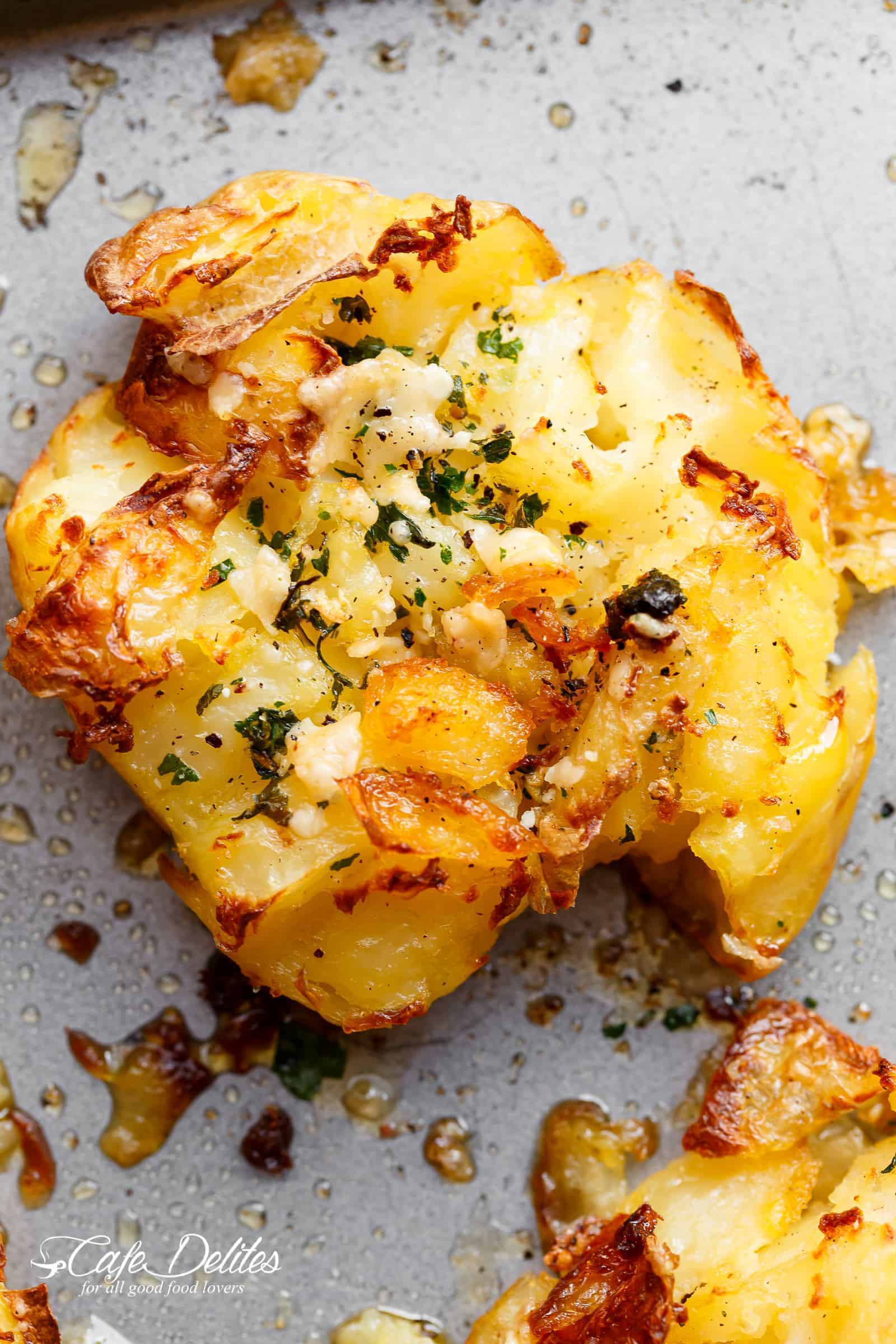 Lemon-Parmesan Crispy Smashed Potatoes