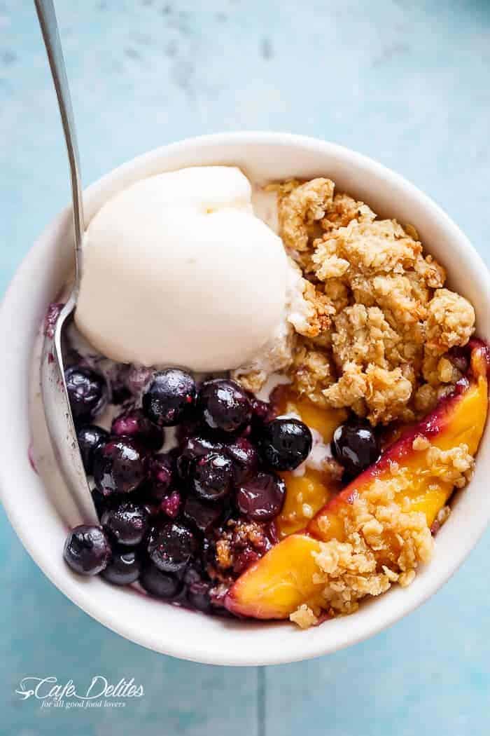 Easy Mango Blueberry Crumble Crisp Cafe Delites